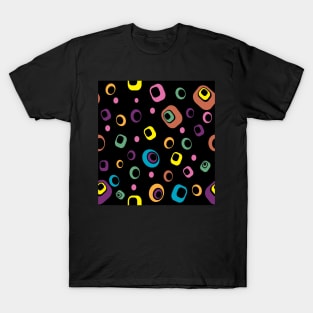 Black colourful pattern T-Shirt